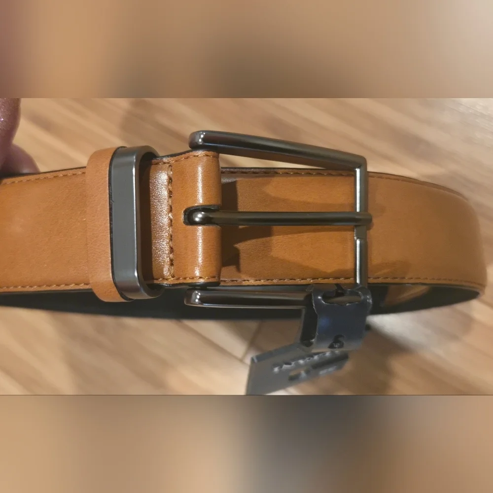NWT Alfani Men's Tan Faux Leather Belt
